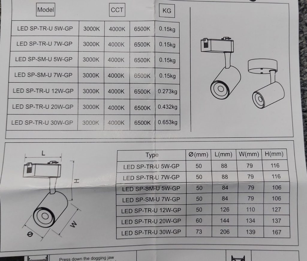 Đèn LED rọi ray đế ngồi - Đèn Led Bắc Ninh