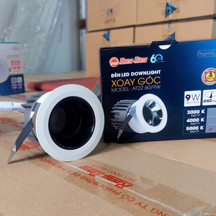 Đèn LED xoay góc AT22 60/9W Rạng Đông
